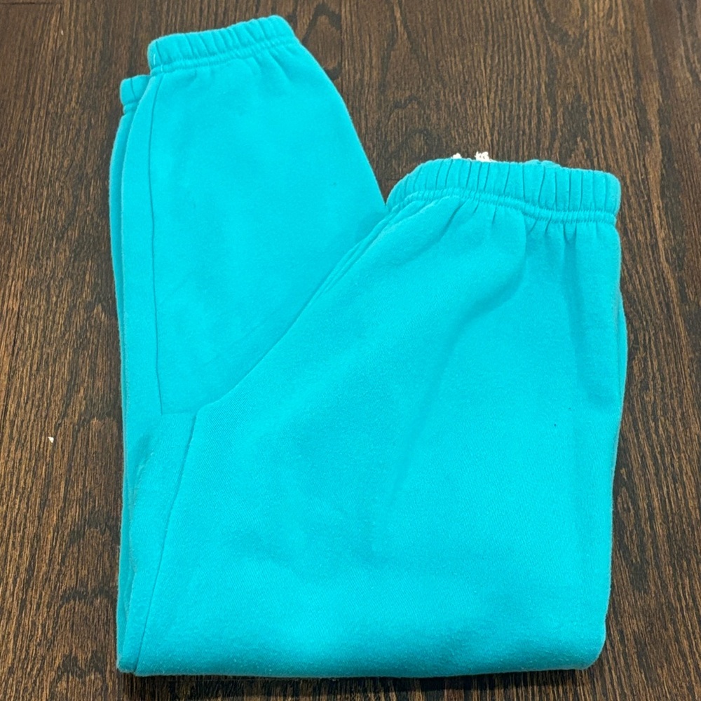 Katie J NYC Girls Vibrant Teal Sweatpants Size Large